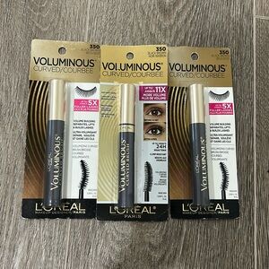 3X L'Oreal Voluminous Curved Mascara #350 black brown ( Firm Price )